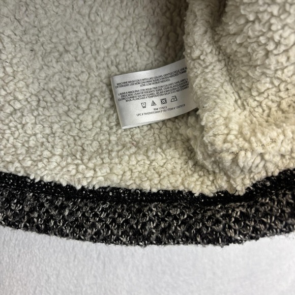 Orvis Fleece Sherpa Lined 1/4 Zip Sweater Mens Large Gray Black Pullover Knit - Picture 11 of 15